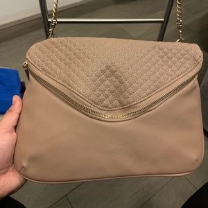 Rampage beige/light tan envelope clutch